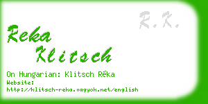 reka klitsch business card